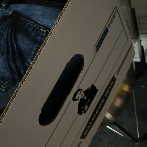 Vintage Y2k FUBU Baggy Jeans Mens 40x34 Blue Raw Denim Skater Wide Leg - Picture 14 of 14
